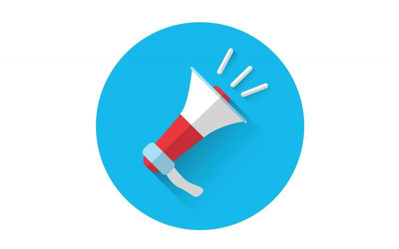 Illustration af megafon